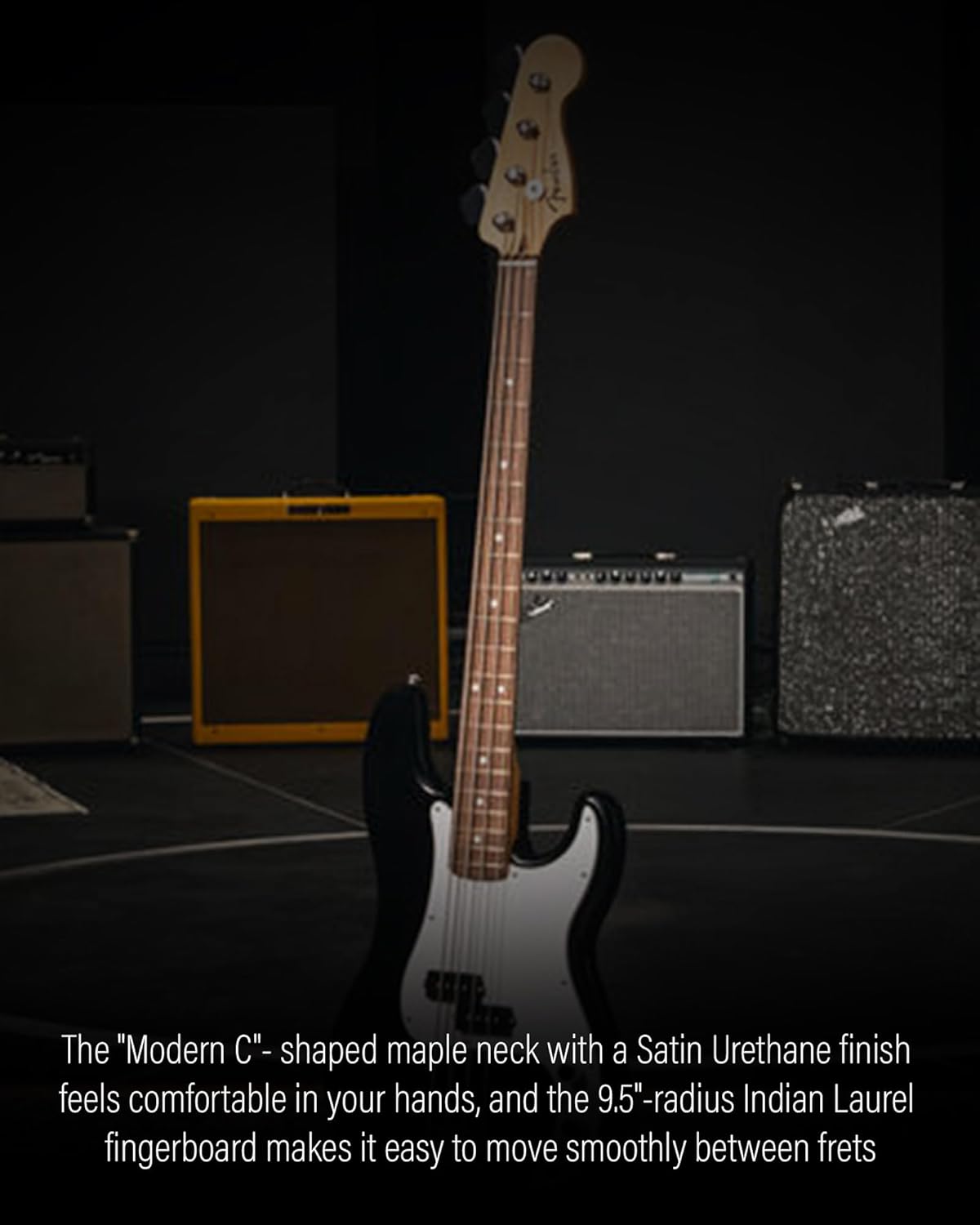 Fender Standard Precision Bass - 3-Color Sunburst Bundle with Strap, Guitar Cleaning Kit, and Austin Bazaar Instructional Video