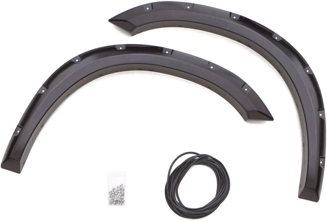 Lund RX204TA Elite Series Black Rivet Style Textured Front Fender Flare - 2 Piece