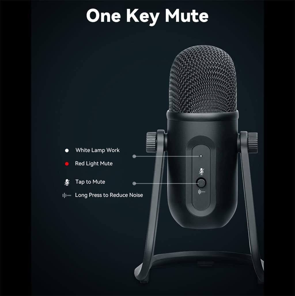 Professional Condenser Microphone Studio USB Microphone Suitable for PC/Phone Video Singing Recording Microphone Stand
