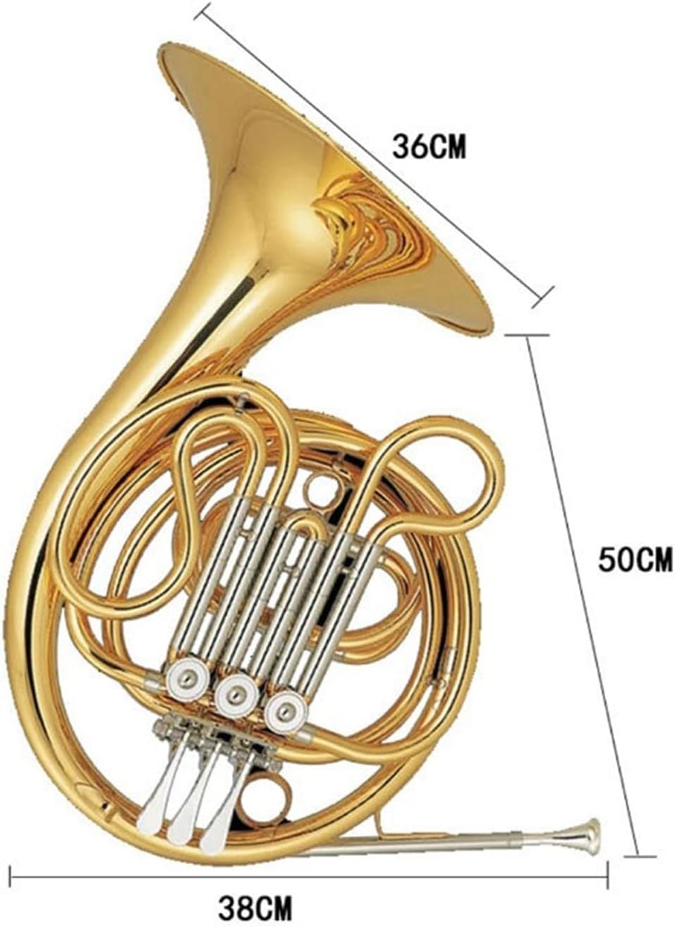 4 Key French Horn B Flat French Horn Single Row Three Key Practice Playing Wind Music