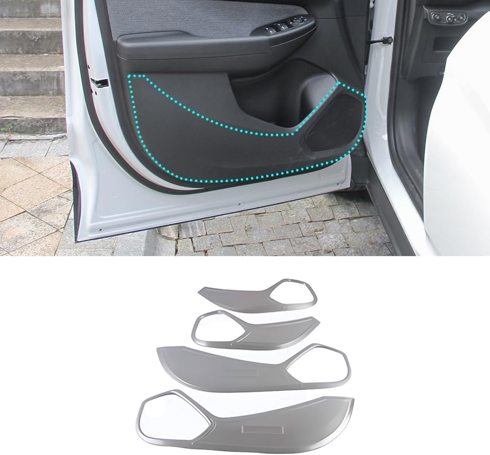 Auto Accessories Fit for Chevrolet Trailblazer 2023 2022 2021 2020 2019 Car Door Armor Cover (Silver) Aluminum Alloy 4 PCS