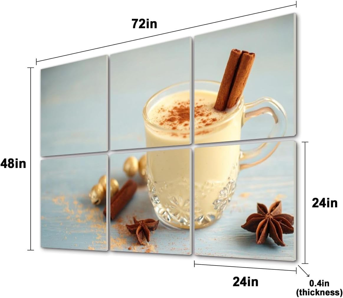 6 Pack Art Acoustic Panels Rompope Mexican Ponche de Huevo Soundproof Wall Panels, 48