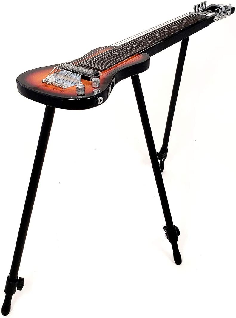 LAP 8 3TS 8 String Lap Steel Guitar w/Free Detachable Stand and Padded Carry Bag