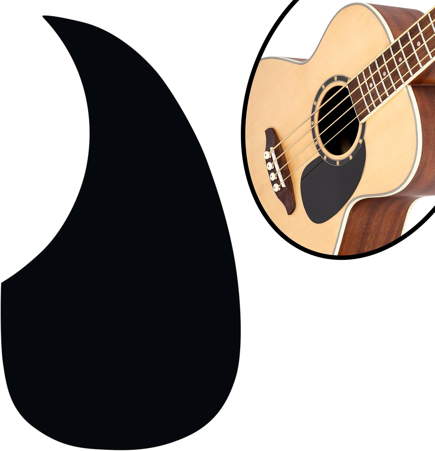 Ortega Guitars Deep Series 4 String Acoustic Bass Guitar, Right-handed, Natural, (D7E-4)