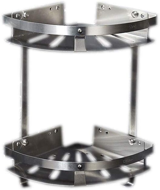 Bathroom Corner Shelf Drill-Free Bathtub Shower Shelf Aluminum Shower Caddy Adhesive Kitchen Storage Basket,2 Pack