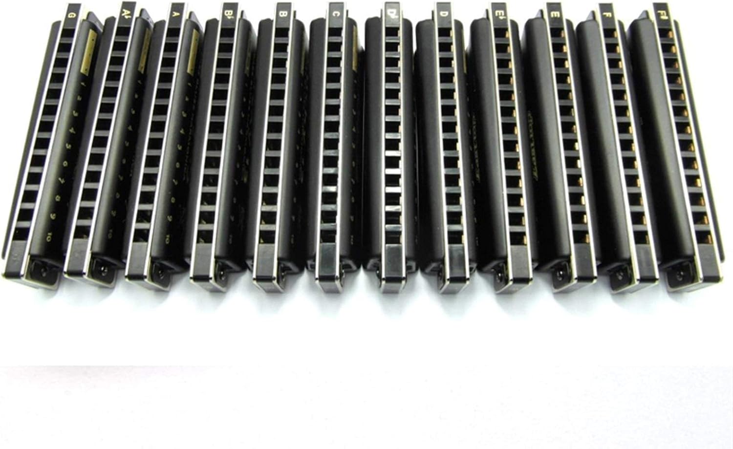 Harmonica Bass Blues Harmonica 13 Holes Diatonic Blues Harp Mouth Organ Musical Instruments Harmonika (Color : BG Key)