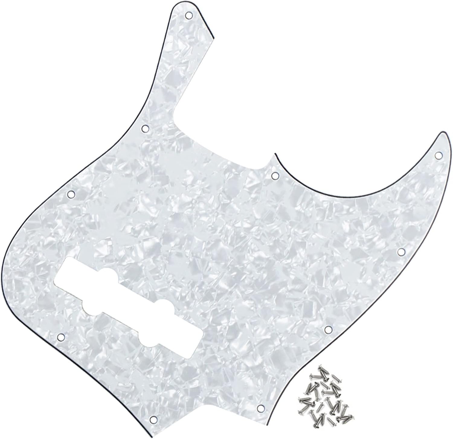 TSTS 6pcs/Pack 6 Colors 4-String Pickguard Plate and Pcikguard Screws for for JB Electric Guitar Bass Electric Guitar Scratch Plate