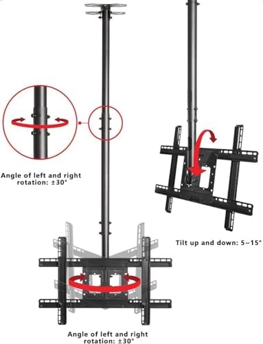 TV Wall BracketCeiling TV Mount with 360° Rotation and Tilt Adjustable TV Bracket for TVs up to 150 lbs Wall Mount Bracket for TV
