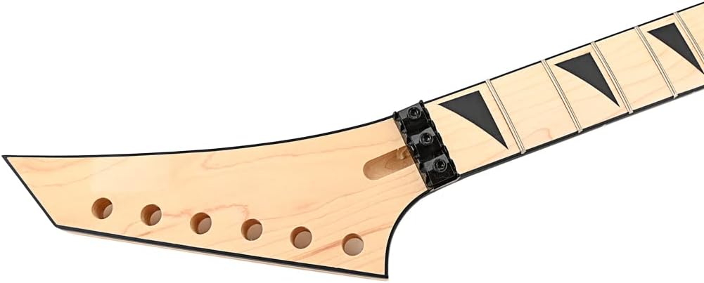 Electric Guitar Neck 24 Fret 25.5 Inch Maple Fingerboard Locking Nut Replacement for Jackson Style