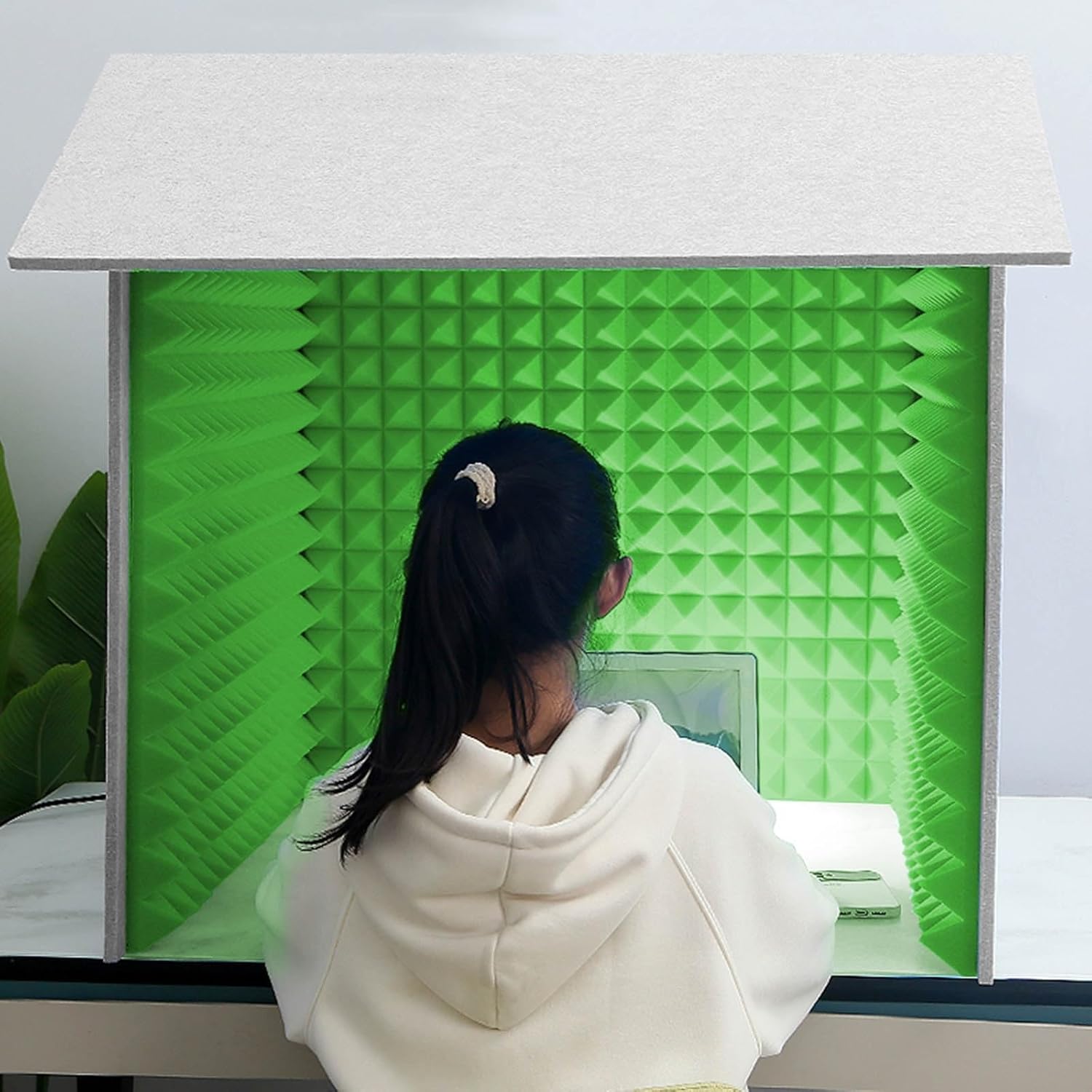 Home Studio Soundproof Room, Portable Recording Studio, Recording Studio Equipment, Sound Absorbing Enclosure (Green)