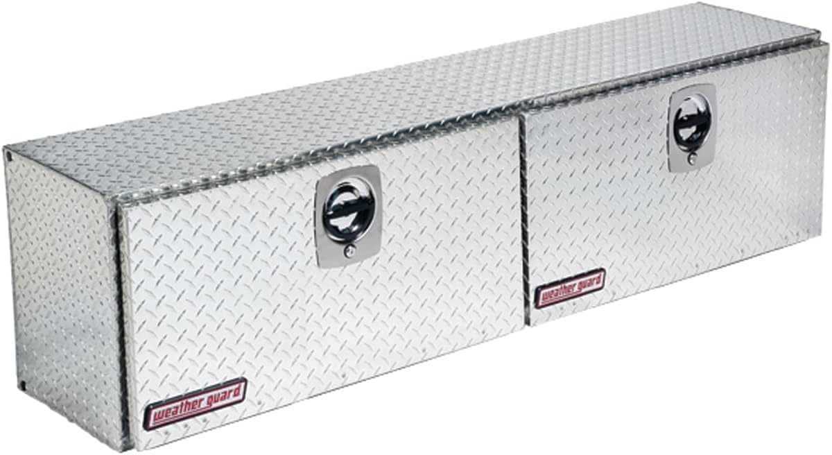 Weather Guard Model 372-0-02 Hi-Side Truck Box, Aluminum, Clear, 8.9 cu ft capacity
