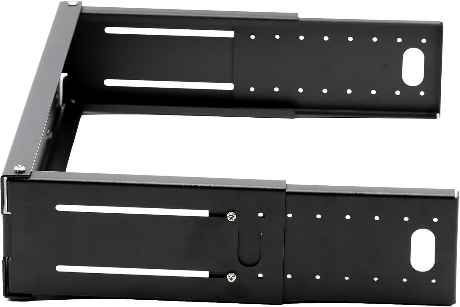 8U Patch Panel Bracket Wall Mount Rack for 19” Networking Equipment, Expandable Depth 9.5” to 15.5”, Rack Mount, 60lbs Capacity, Perfect for Servers, Sound & Security Equipment!