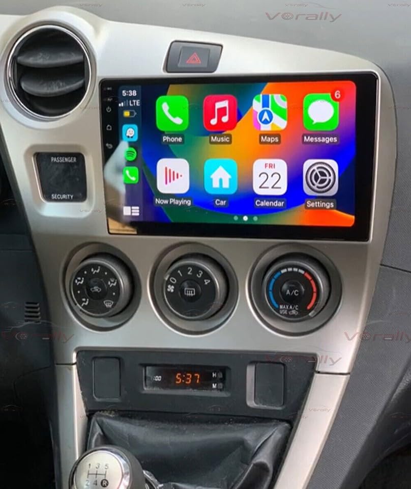 【4+64G】 Car Stereo Radio Fit for Toyota Matrix 2009 2010 2011 2012 2013 2014, 9 inch Android13 Touchscreen Car Radio Receiver with Carplay Android Auto WiFi GPS Bluetooth FM SWC Backup Camera