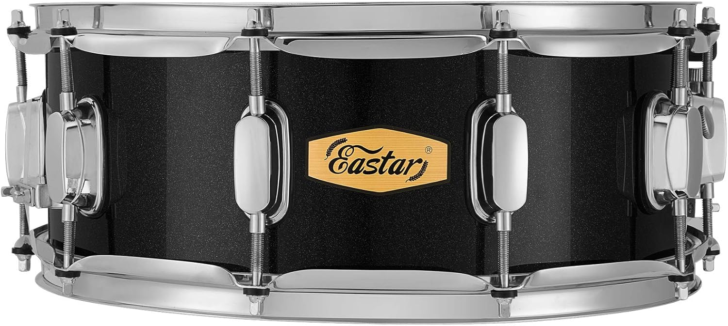Eastar Snare Drum Set with Drum Sticks, Stand, Mute Pad, Bag, Key, 14