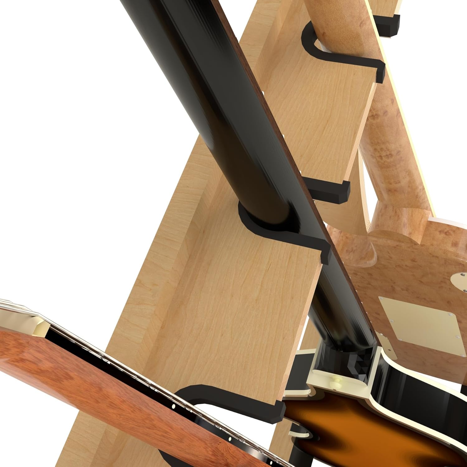 A&S Crafted Products The VersaRack Six Guitar Stand | Holds Acoustics & Electrics | Nitro Safe | Made In U.S.A.