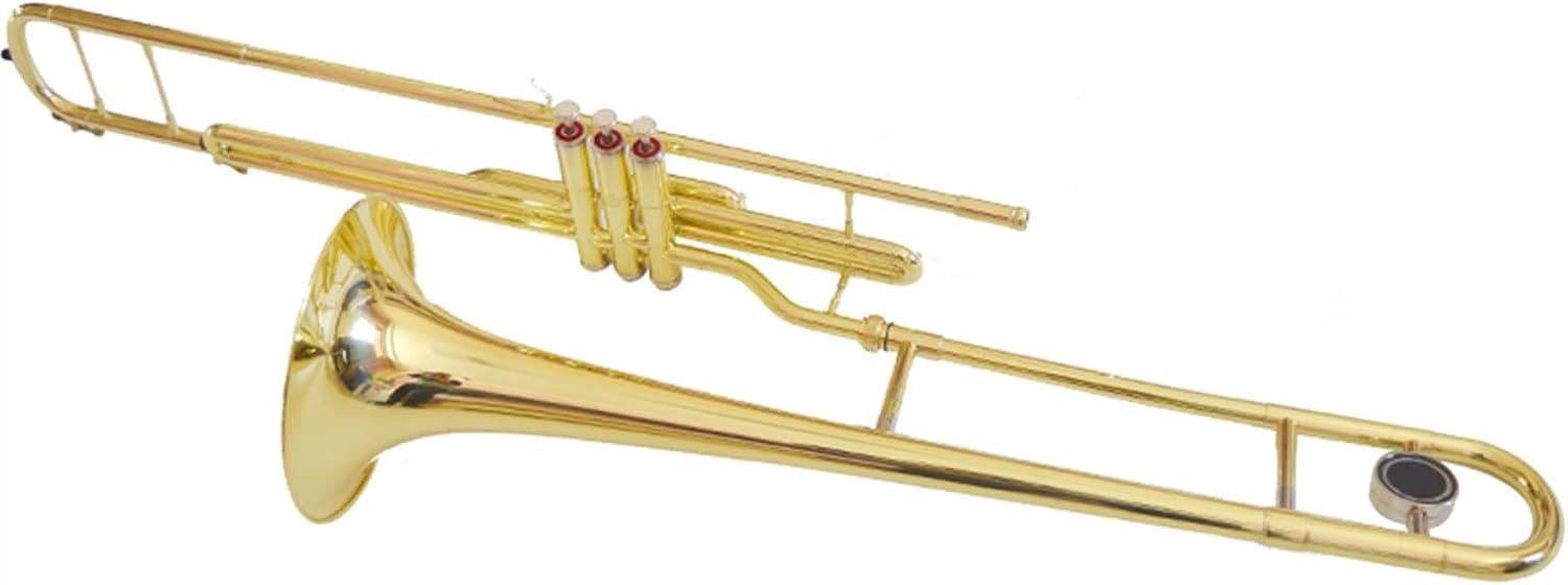 FLFL Student Trombone B-Flat Three-Key Trombone Instrument is Suitable for Beginners' Grade Examination Orchestra Performance