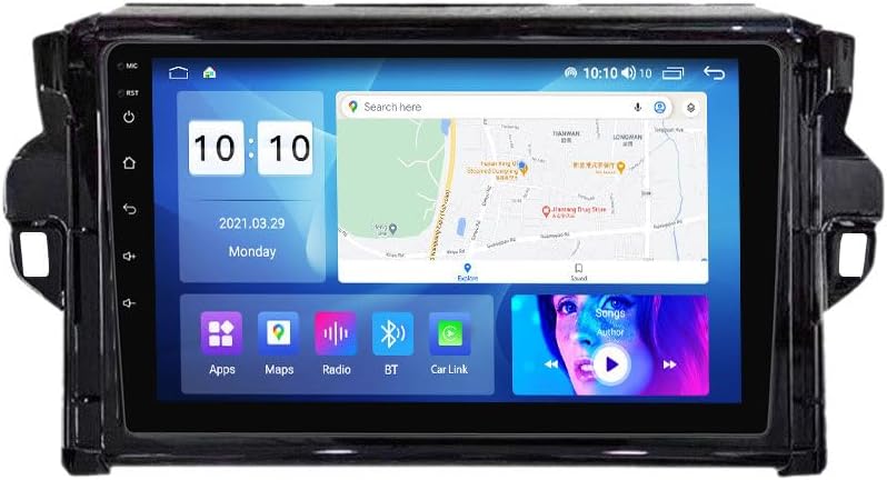 Android Car Stereo for Toyota Fortuner 2015-2020,9 inch IPS Touchscreen with Upgrade Wireless CarPlay & Android Auto,WiFi/GPS,Support SWC and Subwoofer,4-Core 1+32G
