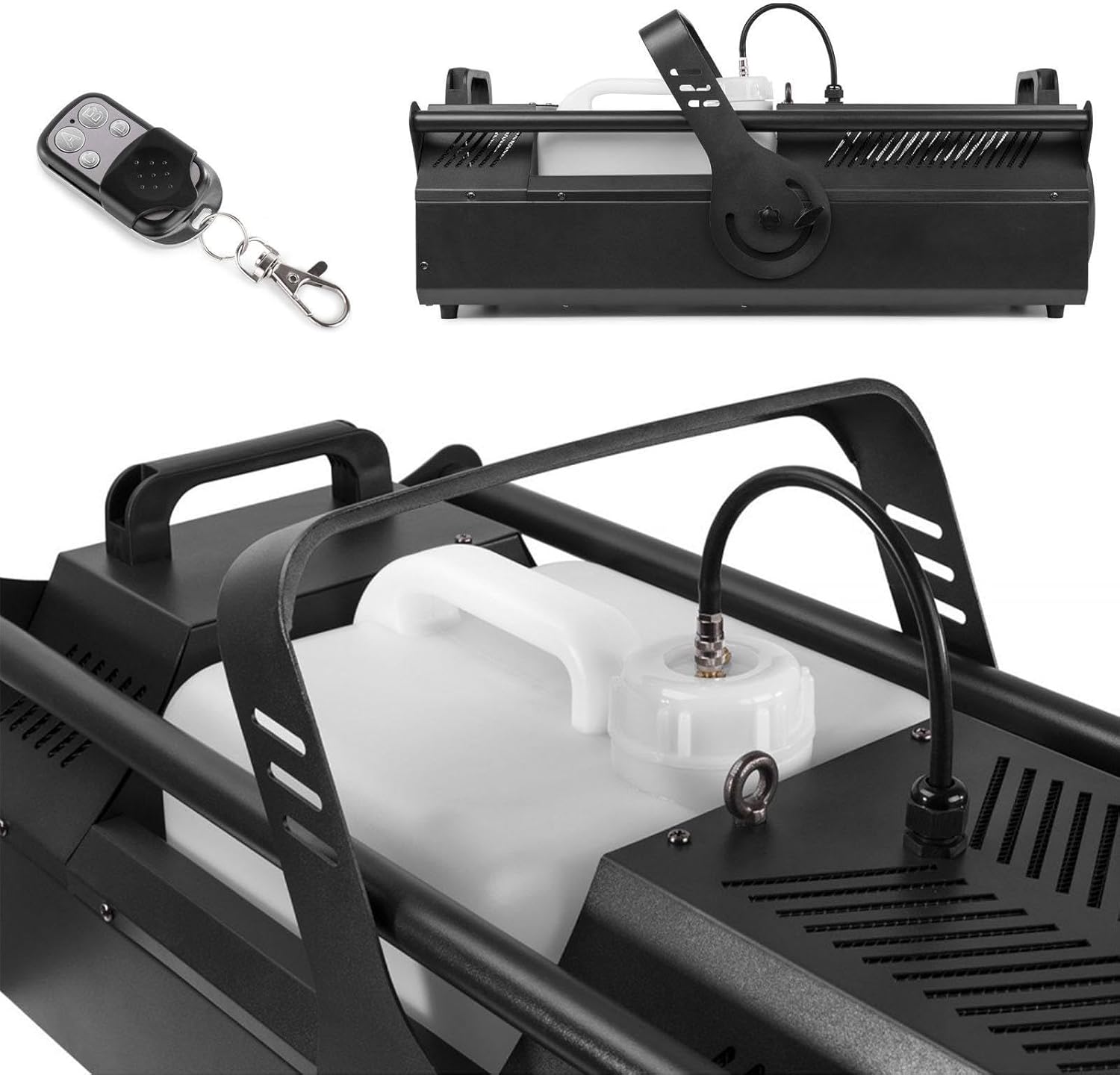 3000W Stage Fog Machine (10L Oil Drum) - LCD Opera-tion Panel + DMX512 + Remote Control, Constant Temperature Fog Machine (8-10M Spray Distance)