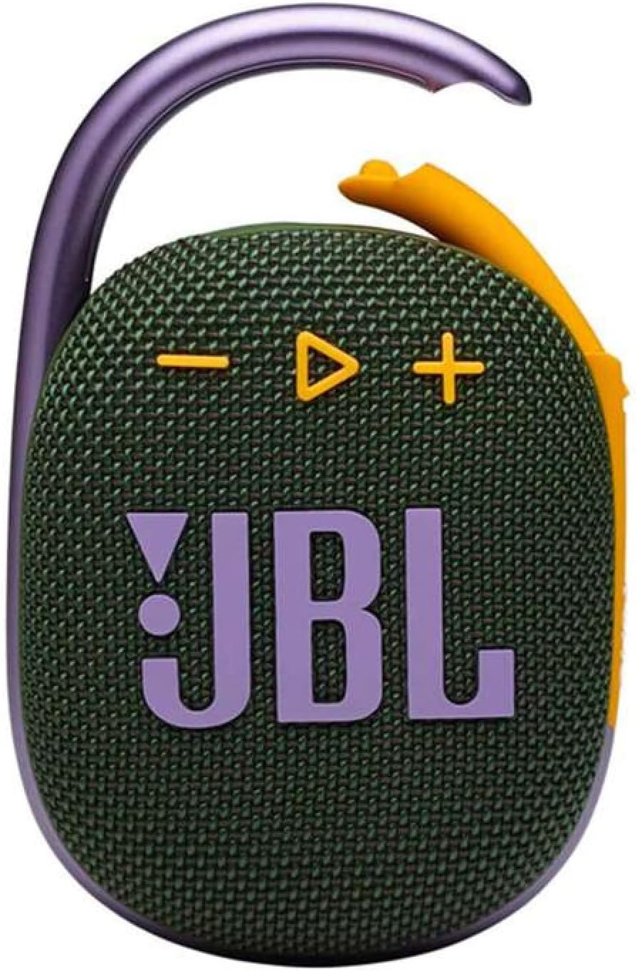 JBL 2 Pack Clip 4 Waterproof Wireless Audio Bluetooth Speaker Bundle (Green)