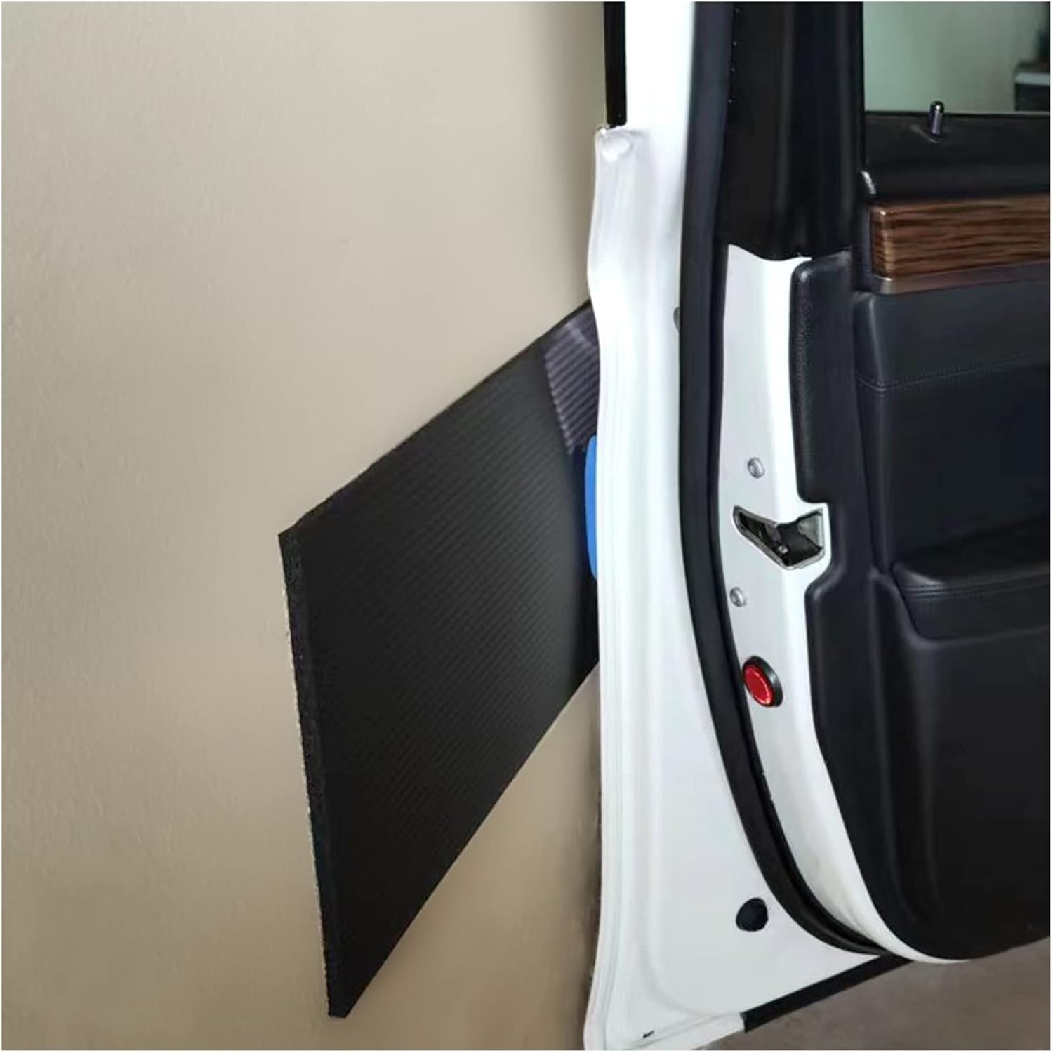 XPLKQXE High Density Self Adhesive EVA Foam Pad Parking, Wall Edge and Bumpers Guards, Car Door Corner Edge Waterproof Bumper Guard Protector (Color : Black-1cm, Size : 4pcs)