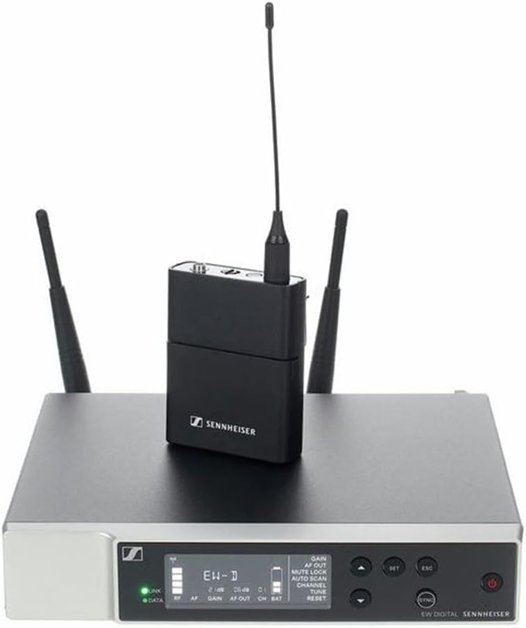 SENNHEISER Wireless Microphone System Bundle with 10ft Pig Hog Mic Cable, 4 AA Batteries & Polishing Cloth – SK Wireless Bodypack Base System, R1-6 (520-576MHz), 508741