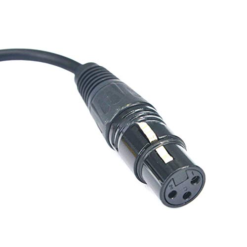 10 Pieces XLR 3 Pin Female to RCA Female Jack Connector Adapter Cable 0.6 Feet