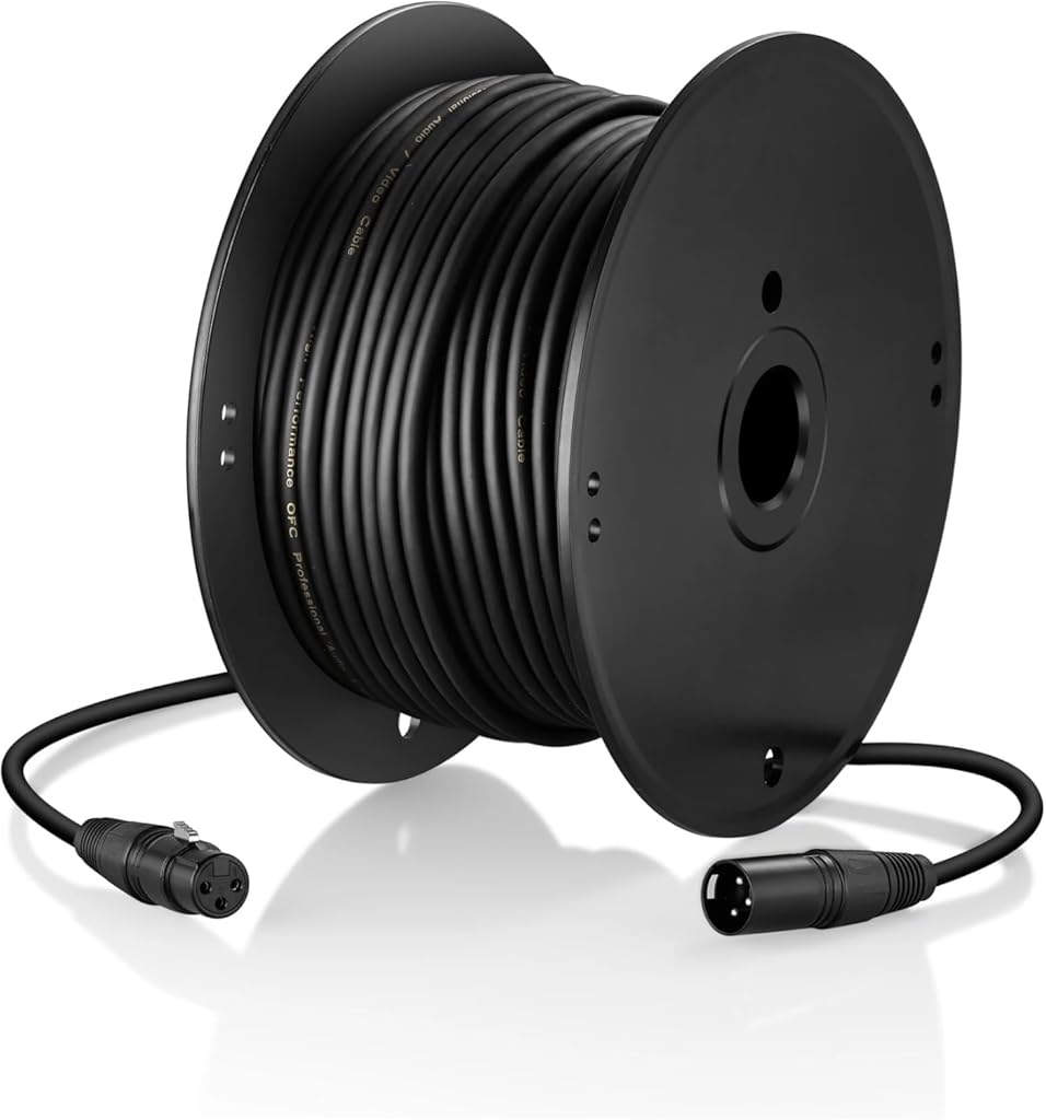 50m XLR Cable Male to Female M/F OFC Audio Extension Cable Double Shielded for Microphone Mixer