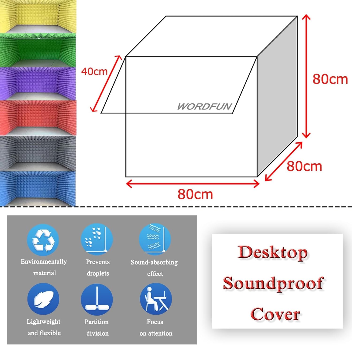 Home Studio Soundproof Room, Portable Recording Studio, Recording Studio Equipment, Sound Absorbing Enclosure (Green)
