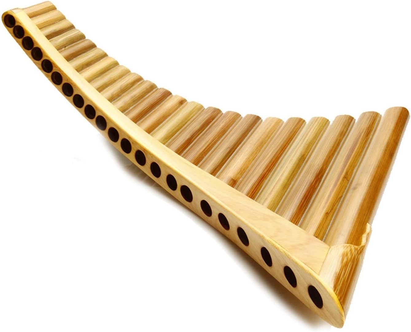 PanPipes Woodwind Instrument 22 Pipes G Key Pan Flute Pan Pipes Woodwind Instrument Bamboo Pan Flute (Color : Left-Hand)
