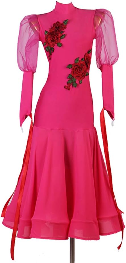 New Latin Dance Dress Salsa Tango Cha cha Ballroom Rhinestone Competition Dress F503