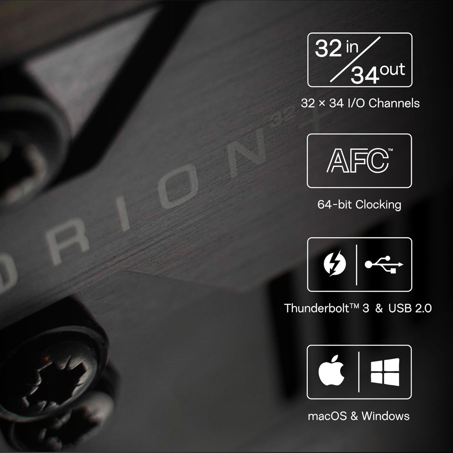 Antelope Audio USB Audio Interface w/32 Channel Mixing, Recording Studio Equipment for Production — Thunderbolt 3 Pro Audio Device Orion 32+ Gen 4 for PC Computer — Windows, macOS