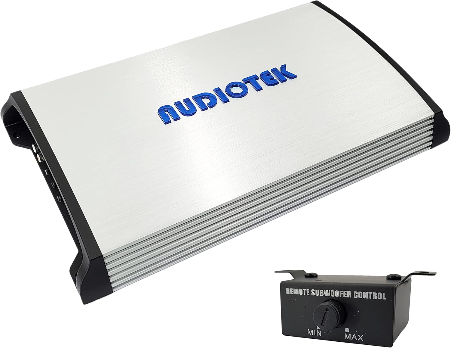 AUDIOTEK AT5000S 2 Channel Stereo Car Amplifier - 5000 Watts, 2 Ohm Stable, LED Indicator, Full Range, Bass Knob Included, Great for Speakers and Subwoofers