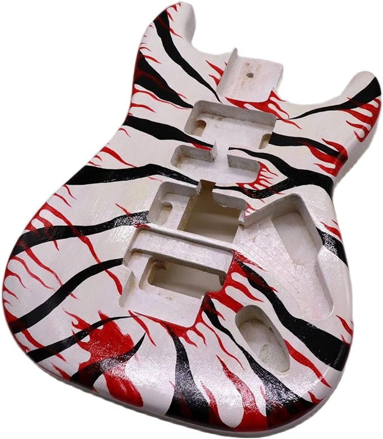 Unfinished Guitar Kit DIY Hand Paint Poplar Wood ST Electric Guitar Body White Customized Painting Guitar Barrel Unfinished Handmade ​Guitar Body