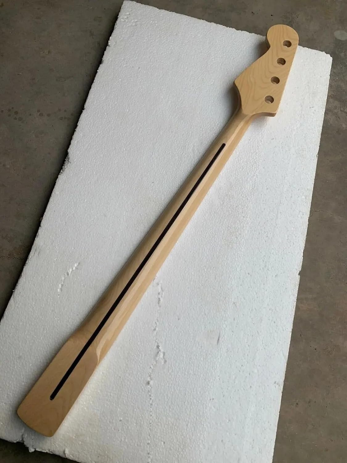 20 Fret Jazz Bass Electric Guitar Neck Maple Durable DIY Part Replacement Classic Block Inlay Top for Upgrade