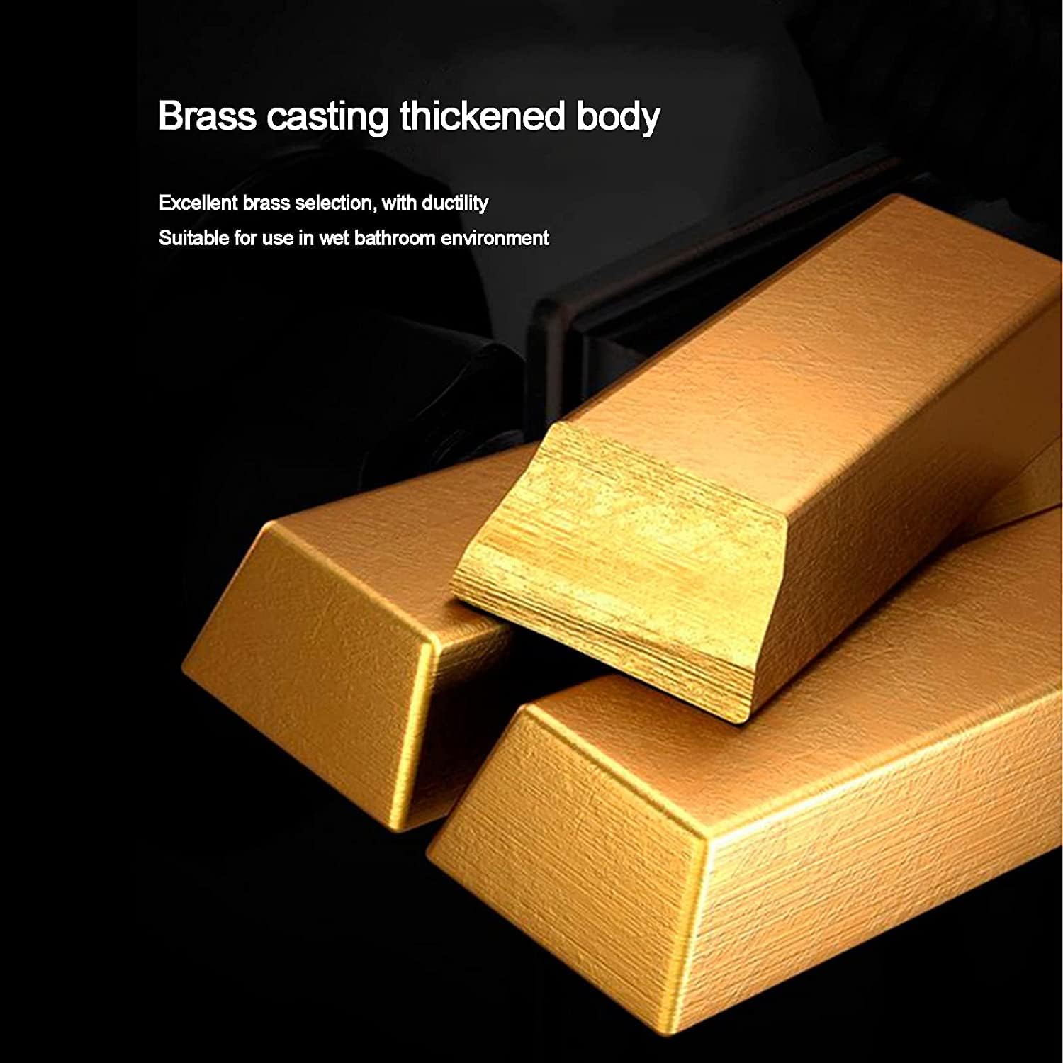 IOCCIOBB Bathroom Glass Shelf Bathroom Glass Shelf, Tempered Glass Shower Storage 7.08 by 3.9 Inches, Polished Copper Finish Matte Transparent Wall Mount