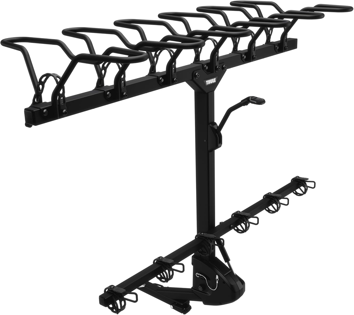 Thule Revert Vertical Hitch Rack, 6 Bikes, Carrier for Trucks and Vans, Assisted Lift and Lower, e-Bike Compatible, no Frame or Fork Contact
