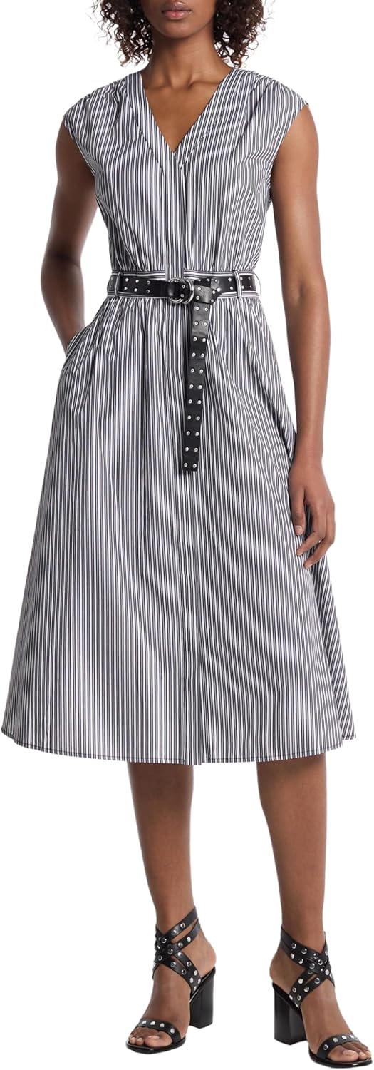 Michael Kors Women's Cotton Poplin Midi Dress