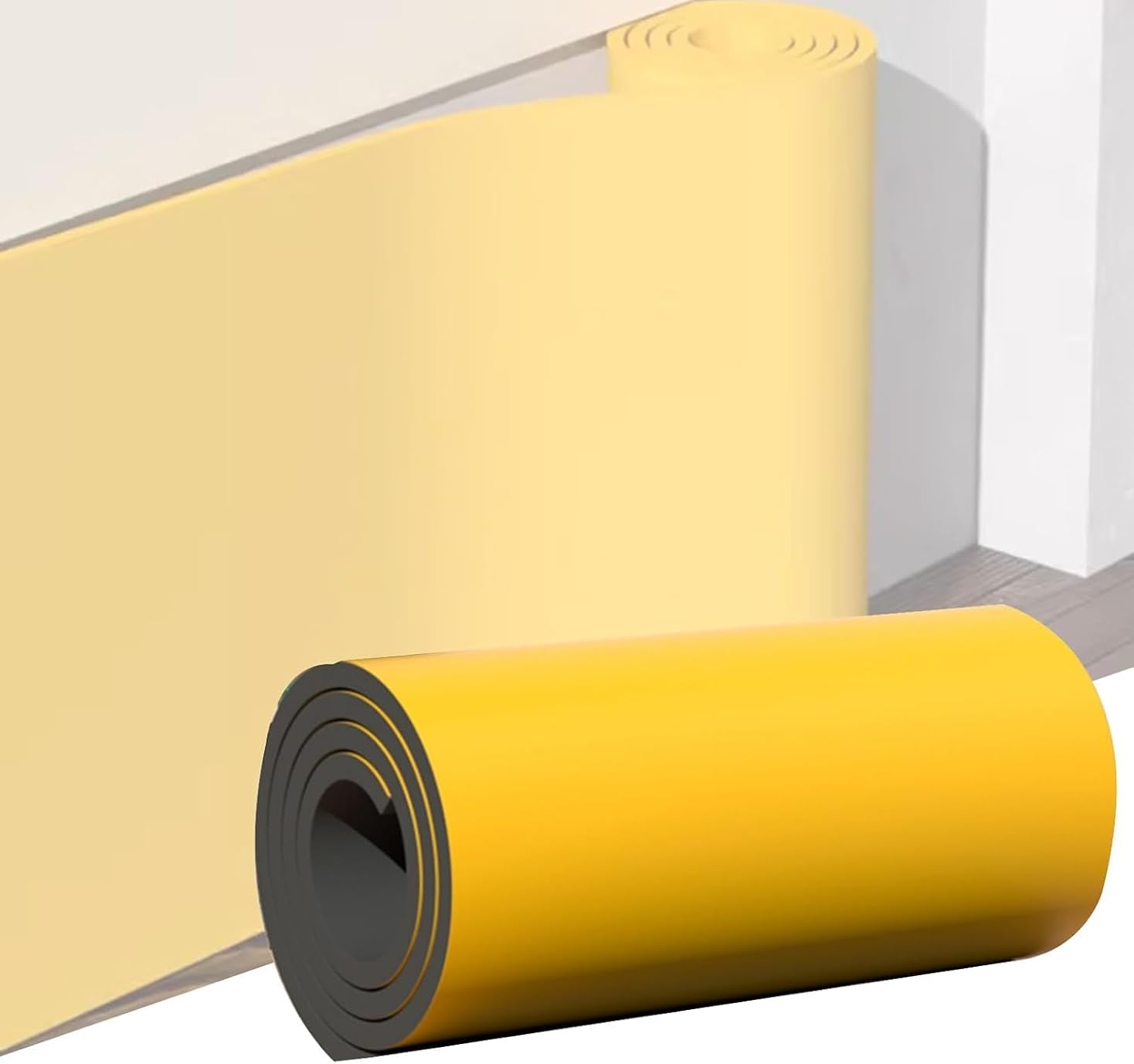 Car Parking Protector Garage Wall Protector Waterproof Warehouse Car Door Rubber Foam Protectors High Rebound Parking Protection Bumpers Guards 0.78in Thick(Yellow,1m)