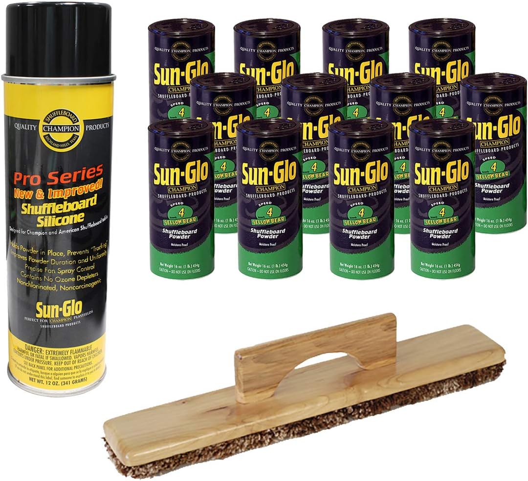 Sun-Glo 12 Cans #4 Yellow Bear Wax, Sweep, Silicone Spray