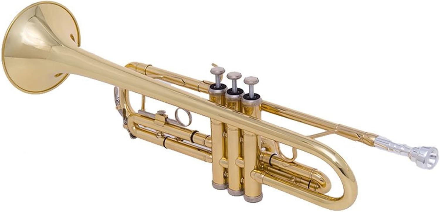 KESHUO B-Flat Alto Trumpet Instrument Brass Lacquer Gold Beginner Band Trumpets