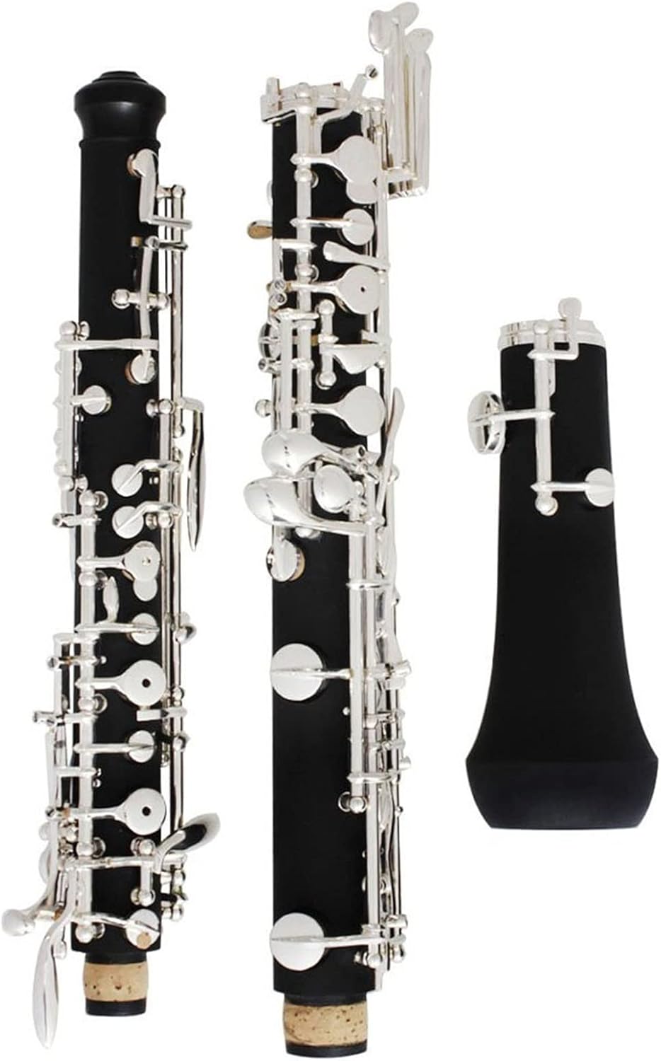 Professional C Key Oboe Semi-Automatic Style Silver Plated Keys Woodwind Instrument with Oboe Reed Gloves Leather Case Oboes Beginner