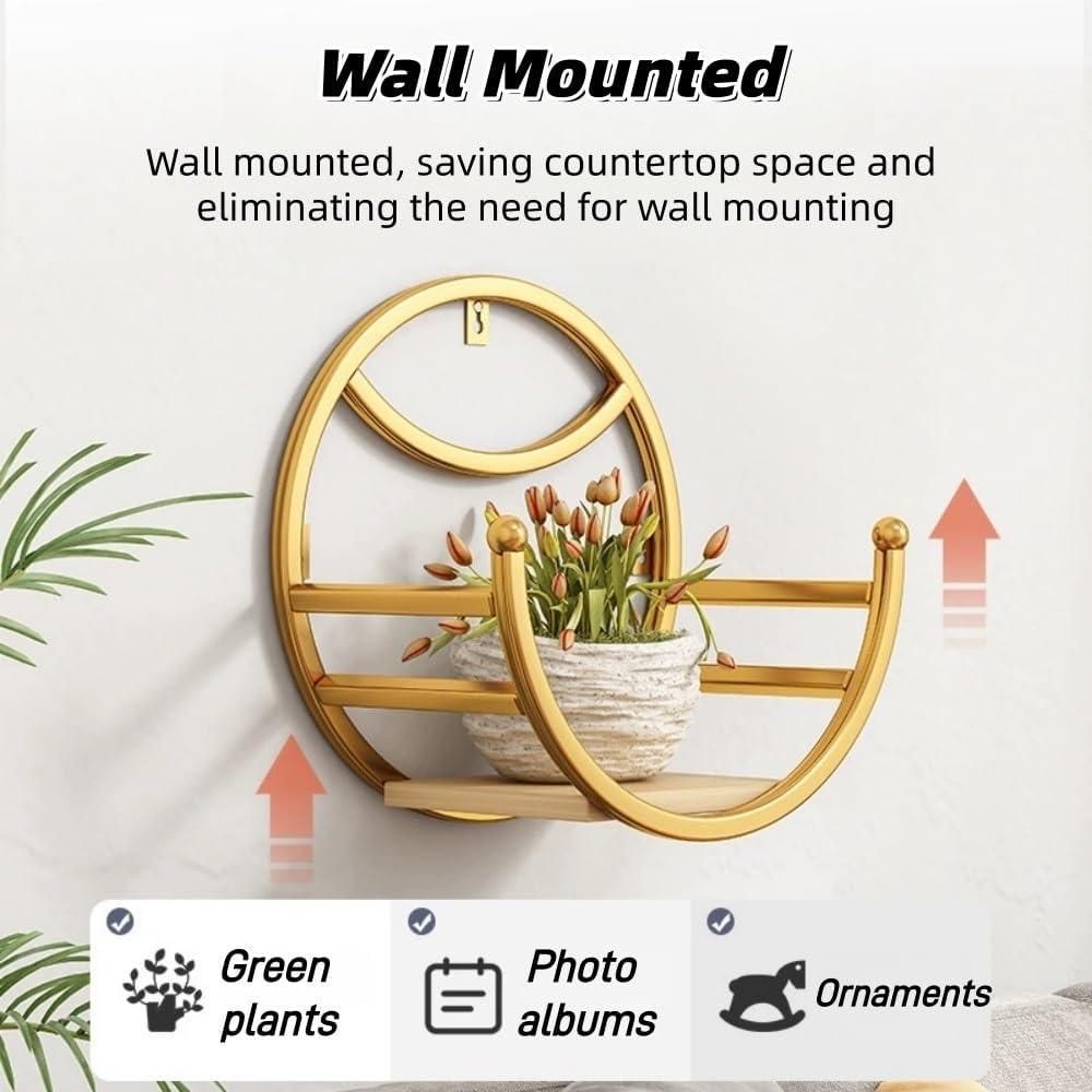 Wall-mounted Hanging Flower Stands Set of 3, Metal Corner Display Racks Decorative Plant Holders for Living Room, Bedroom, and Study(5.9