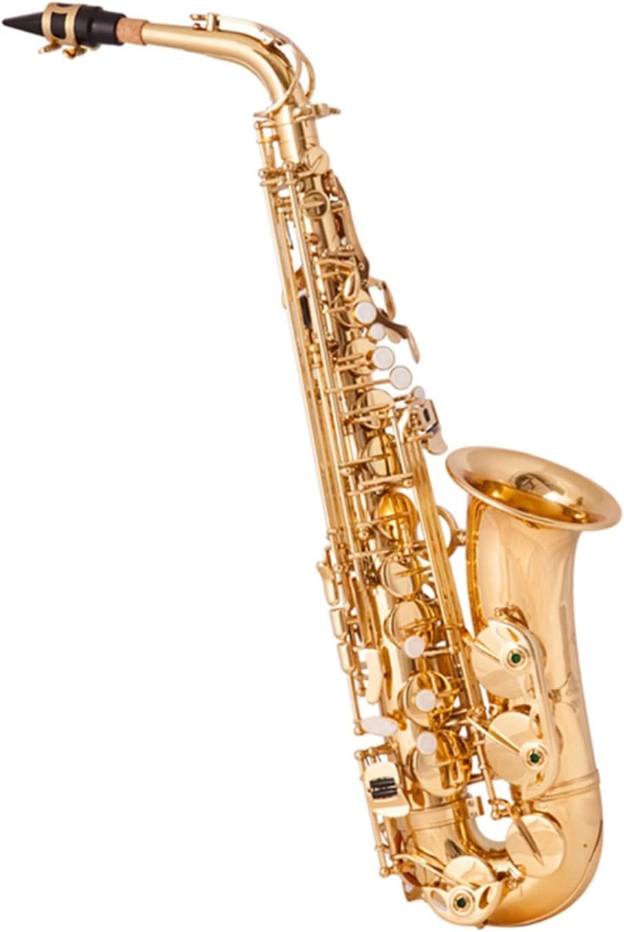 EB Alto Saxophone Brass Gold Lacquer E-Flat Sax Woodwind Instrument with Accessories
