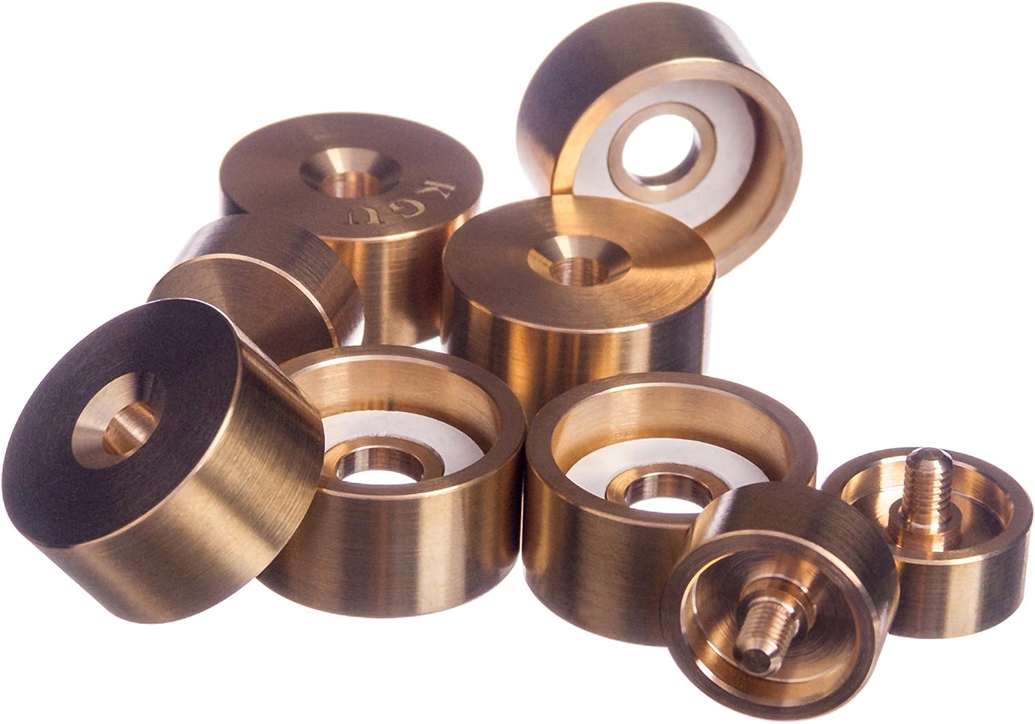 Trumpet Trim Kit for improving the sound. For all Bach Stradivarius Trumpet. Custom made KGUBrass (MEDIUM, Raw Brass)