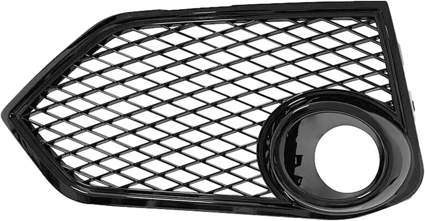 Car Front Bumper Mesh Fog Light Cover Compatible With Honda Civic 2016-2021 Mesh Gloss Black Lamp Guard Protector Cover Body Kit Auto Parts(Left)