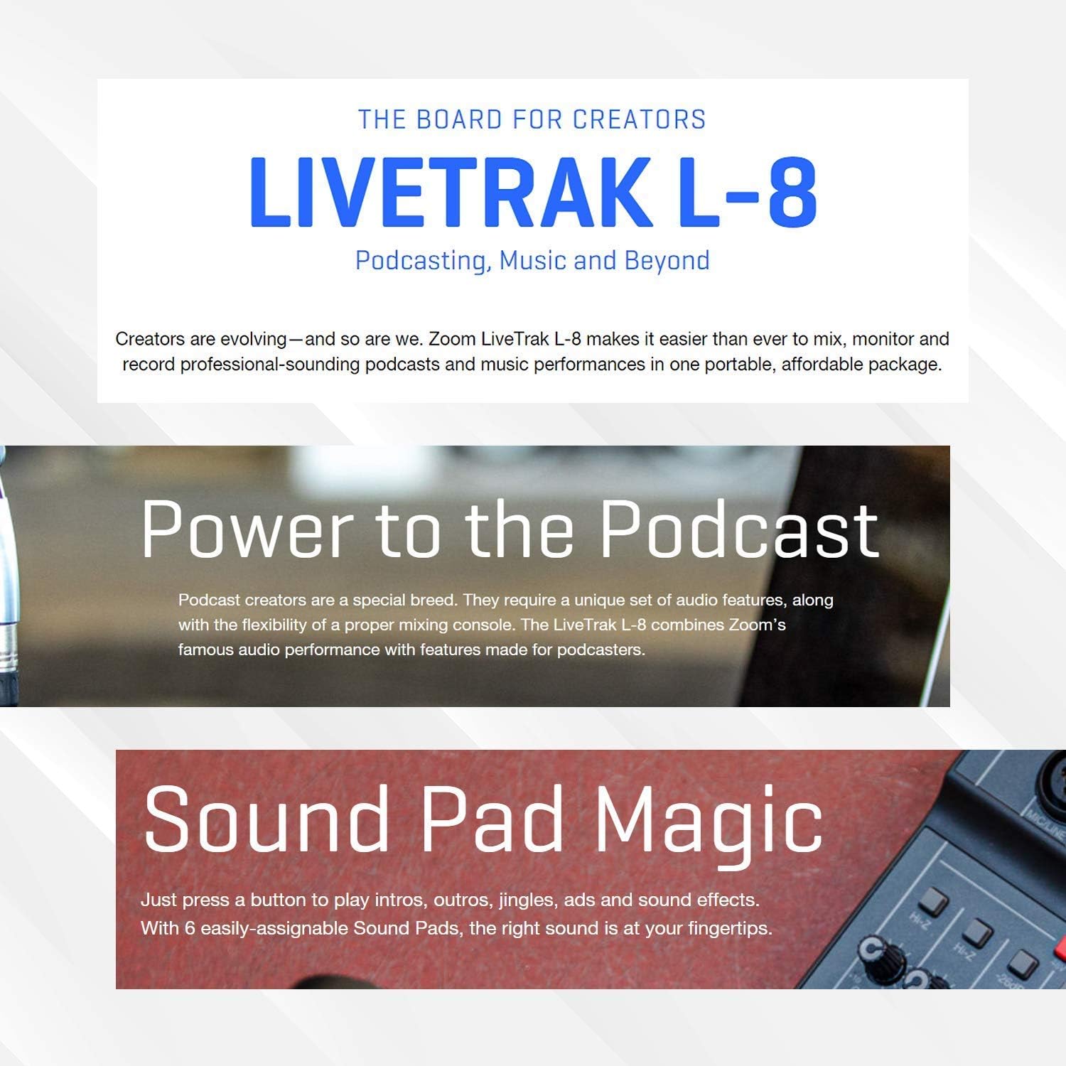 LiveTrak L-8 Rack Mountable Live Mixer/Recorder (Renewed)