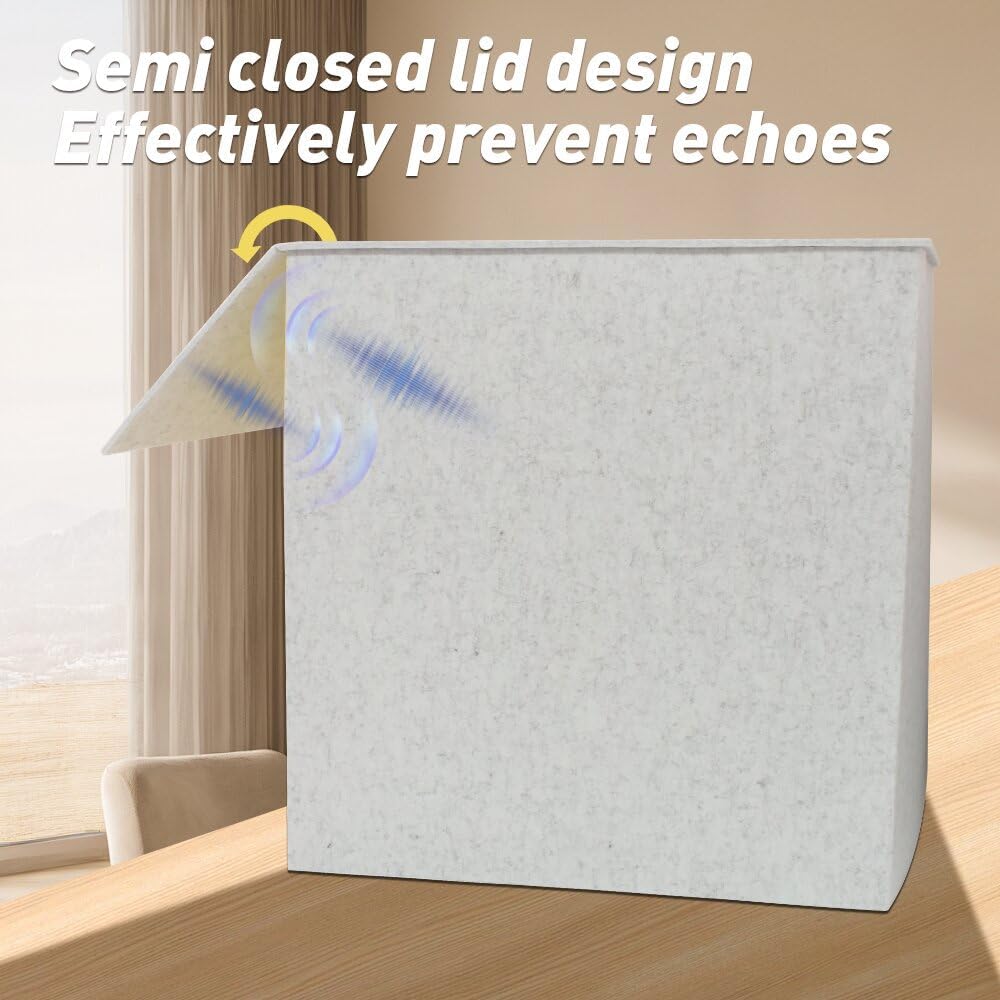 Foldable Recording Booth with High-Density Foam, Small Music Recording Studio for Home Studio, Recording Shield, Soundproof for Recording, Working, Live Streamer, Podcasting (Grey)