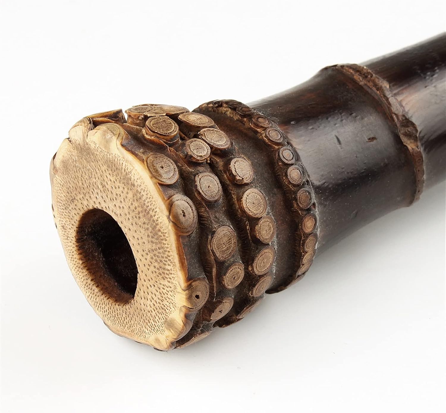 TSTS Chinese Bamboo Flute G/F Key Vertical Traditional Handmade Woodwind Musical Instrument Two Sections Purple Bamboo Flute Nanxiao (Color : G)