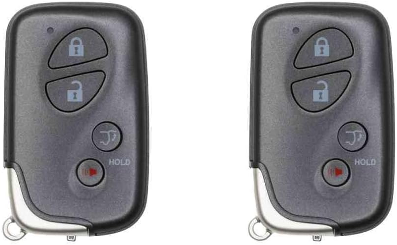 Replcament Smart Key Fob Compatible with Lexus LX470 2011 FCC HYQ14AEM (interchangable with HYQ14AAB) Part Number 89904-60A00 8990460A00 89904-60061 8990460061 Pack of 2