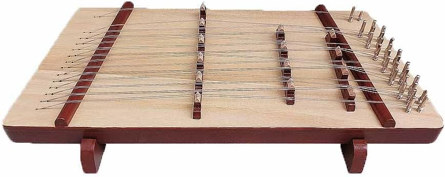 Portable Sycamore Wood Dulcimer, 1 Yard, 2 Strings, Wide Range, Clear Sound Quality, Outdoor Practice,C